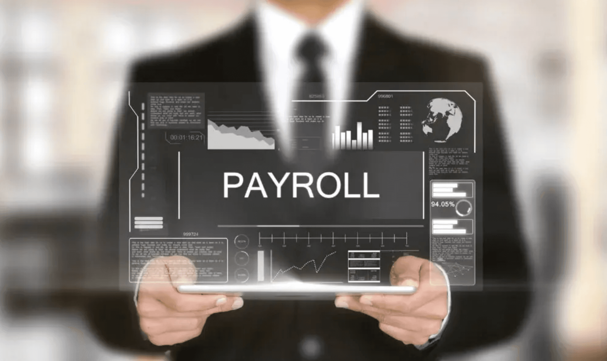 Payroll processing dashboard interface