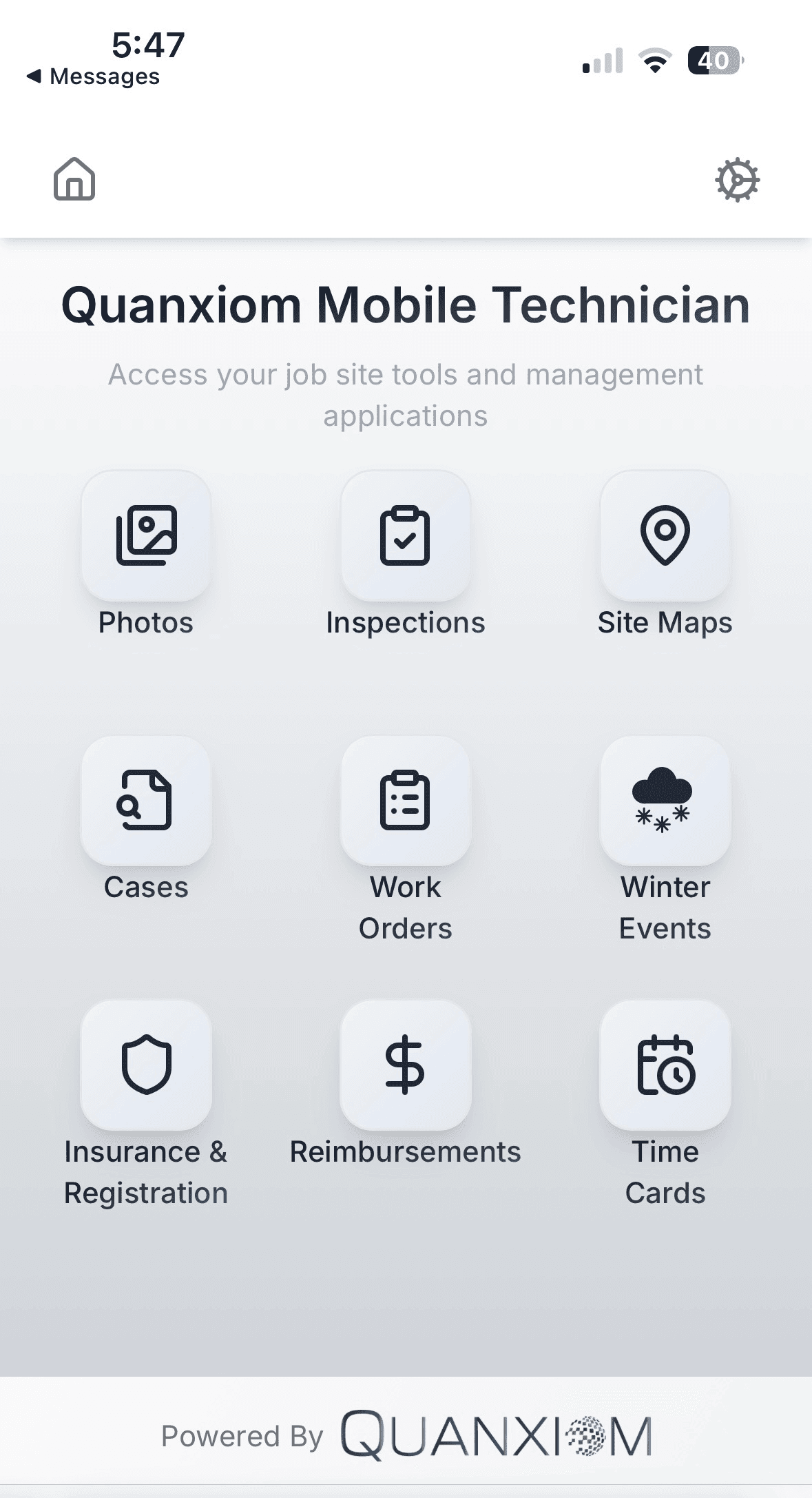 Mobile tech platform interface